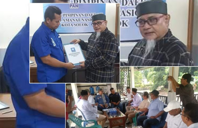 Ikut Kontestasi Pilwako Solok, Zulfadli Ilyas Mendaftar di PAN Kota Solok