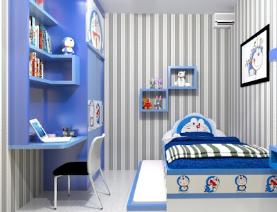 desain kamar tidur doraemon terbaru