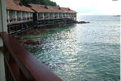 Gem island resort: attached villas on stilts