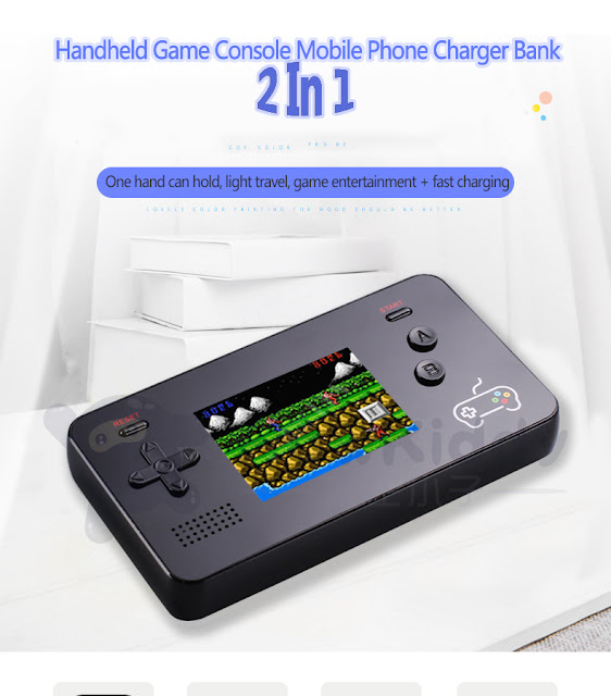 Powkiddy 188 FC Games Retro Arcade Game Console Power Bank Charger 2 in 1 Charging Base for Mobile Phone