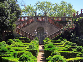 Jardin de los Bojes en el Parc del Laberint de Barcelona