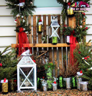 Candy cane lane: A pathway lined with red and white candy canes.