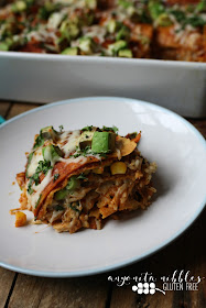 Slice of Layered Chicken Enchilada Casserole from Anyonita-Nibbles