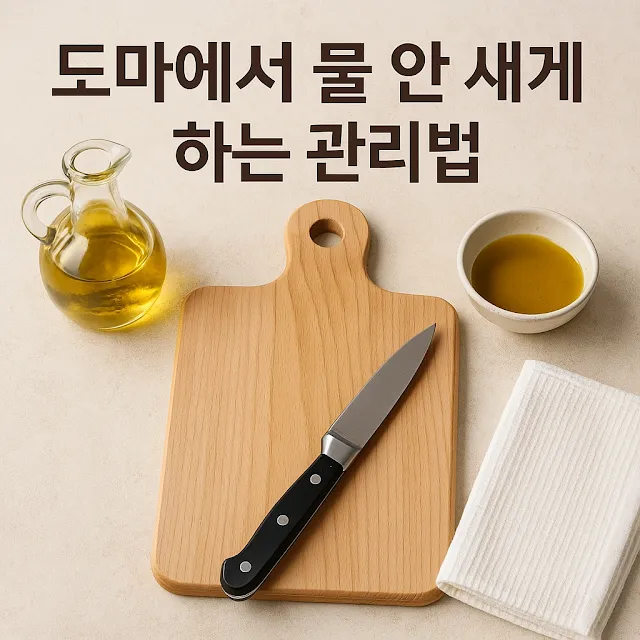 도마에서 물 안 새게 하는 관리법
