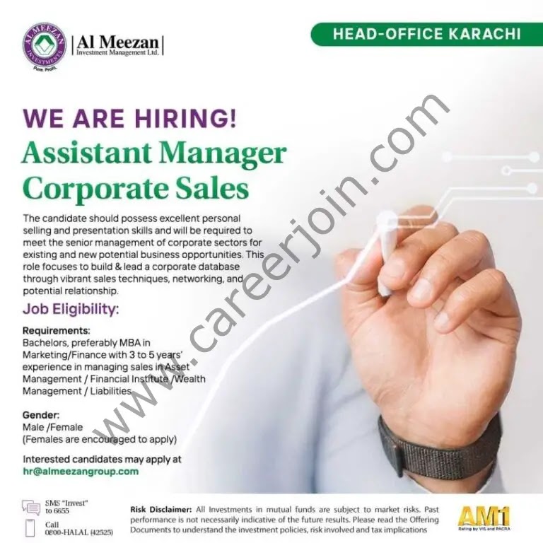 Jobs in Al Meezan Investment Management Limited