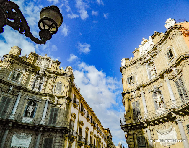 Quattro Canti em Palermo na Sicília