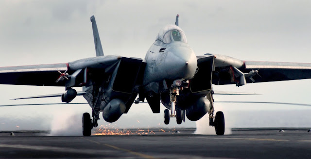 F-14D Tomcat makes an arrested landing aboard USS John C. Stennis