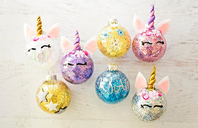 DIY Unicorn Christmas Tree Ornaments