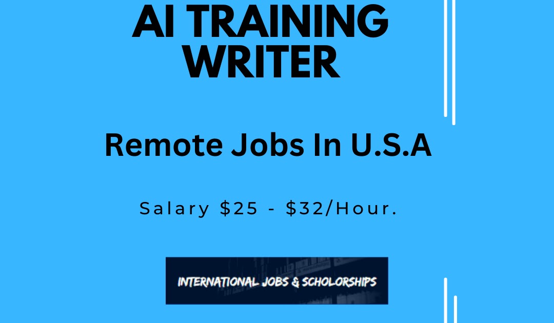 Latest Remote Jobs In USA I AI Training Writer I Work From Home Jobs I