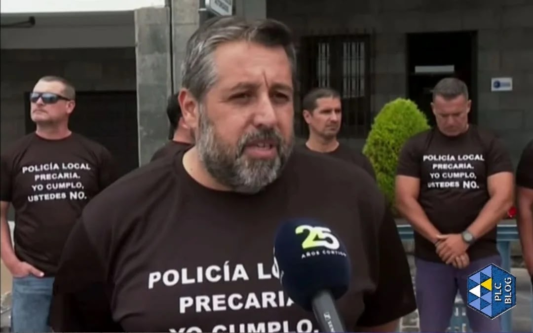 Moisés García, representante sindical de CC.OO. del Puerto de la Cruz (Foto: Policía Local de Canarias Blog).