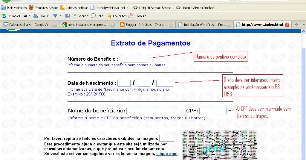 Previdencia Social Extrato de Pagamentos