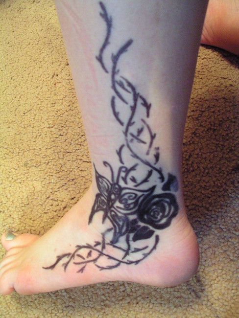 Foot Tattoos Designs for Girls