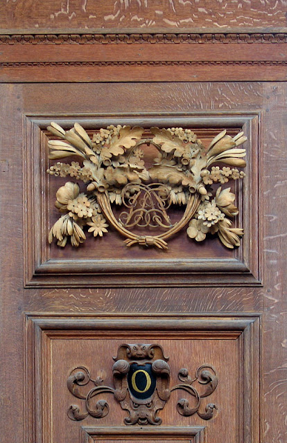 One of the many bookcase carvings Gibbons made for the Wren Library, Cambridge.