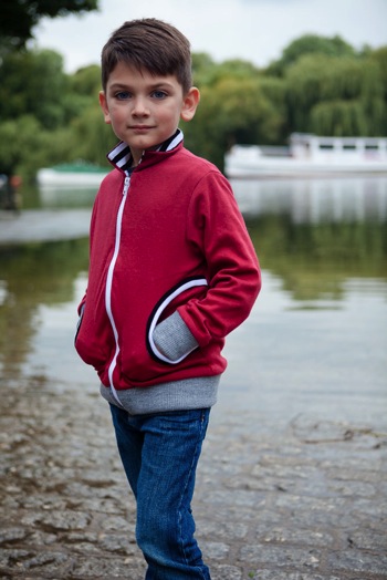 Maroon Zip Hoodie  Our Family Four 3