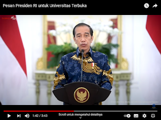 Pesan Presiden RI untuk Universitas Terbuka