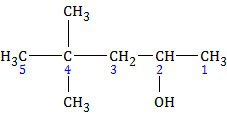 penomoran atom C pada senyawa alkohol untuk tata nama