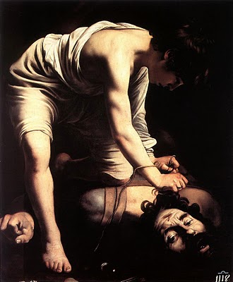 Paint-Caravaggio-David-and-Goliath