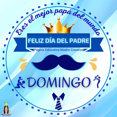 Solapín Nombre Domingo para redes sociales por Día del Padre