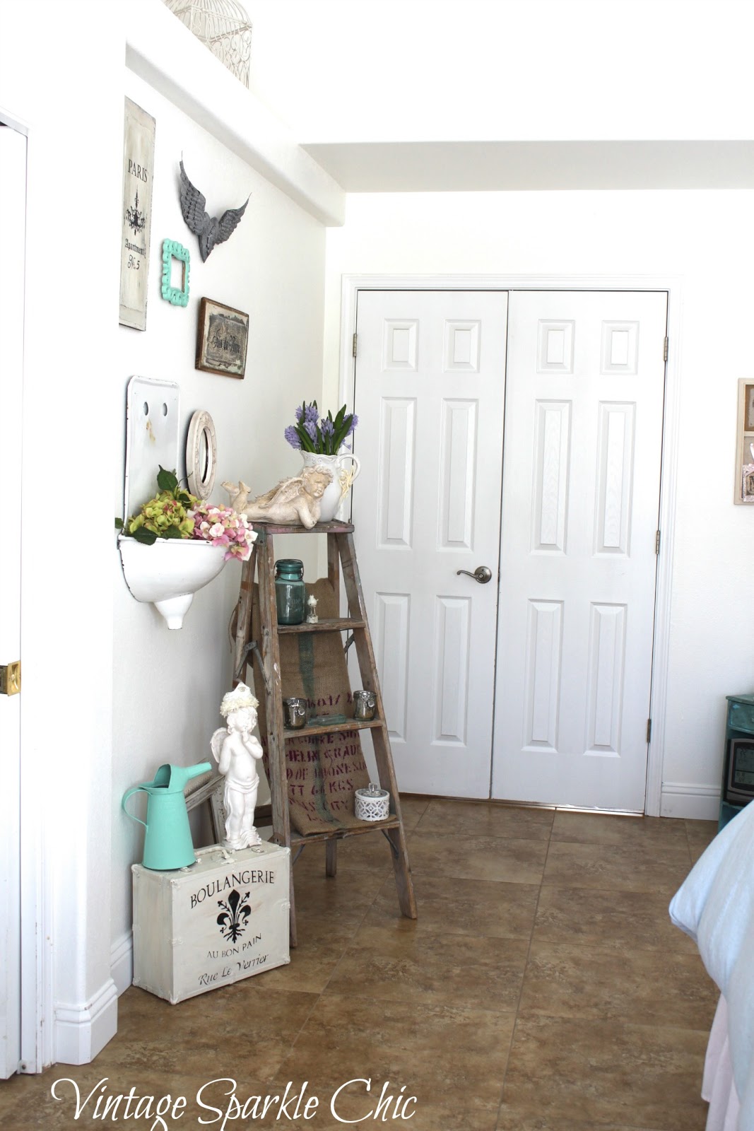 The Crown Over The Bed Is Actually A Planter Turned Upside Down