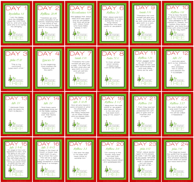 The Jesse Tree Christmas Tradition | Free Printable Scripture Cards | A unique and blessed tradition to depict the story of the birth through ornaments and scriptures.