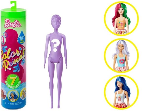 Cute Barbie Color Reveal Dolls: 6-7 Surprises and Chelsea Doll