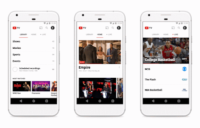 خدمة يوتيوب تي في youtube tv لمشاهدة القنوات التلفزيونية على التلفاز عن طريق الكيبل وامكانية مشاهدة قنوات اليوتيوب على التلفاز 