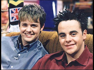 Ant and Dec in their BBC days. Sitting as Dec and Ant!