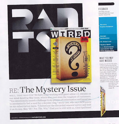 WIRED Magazine May 2009 Mystery Edition, Rants section