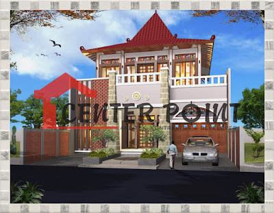 Jasa Desain Rumah di Sawahlunto - Rumah Jawa Etnik Modern Kaca Patri 2 Lantai