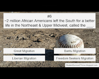 ~2 million African Americans left the South for a better life in the Northeast & Upper Midwest, called the ___. Answer choices include: Great Migration, Bantu Migration, Liberian Migration, Freedom Seekers Migration