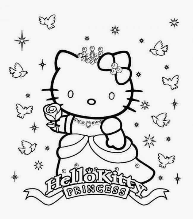 coloriage hello kitty princesse