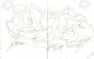 3D Graffiti Sketches Design