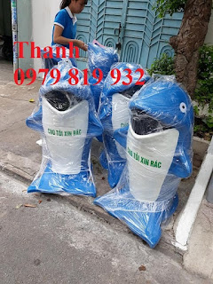 thùng rác thải hình con vật chứa rác 