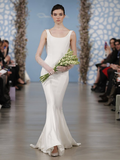 Oscar de la Renta Spring 2014 simple mermaid Wedding Dresses