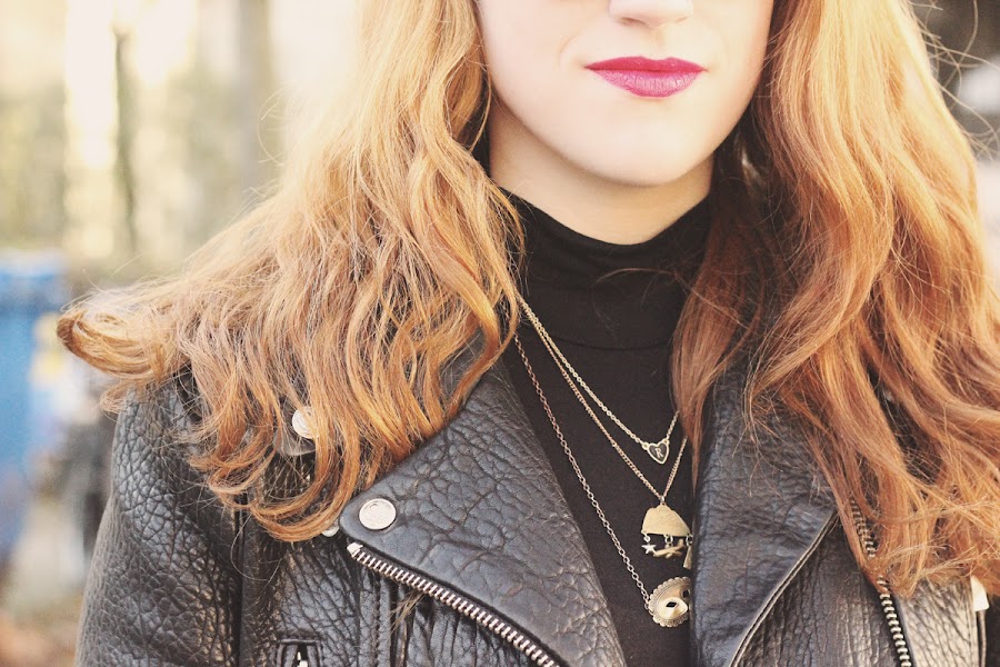 leather jacket roll neck outfit