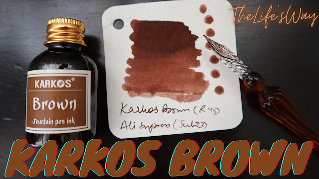 Stationery Review 14: Karkos Brown Fountain Pen Ink (USD 1.97) 30ml Bottle