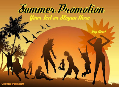 Poster publicitario para el verano en vectores gratis