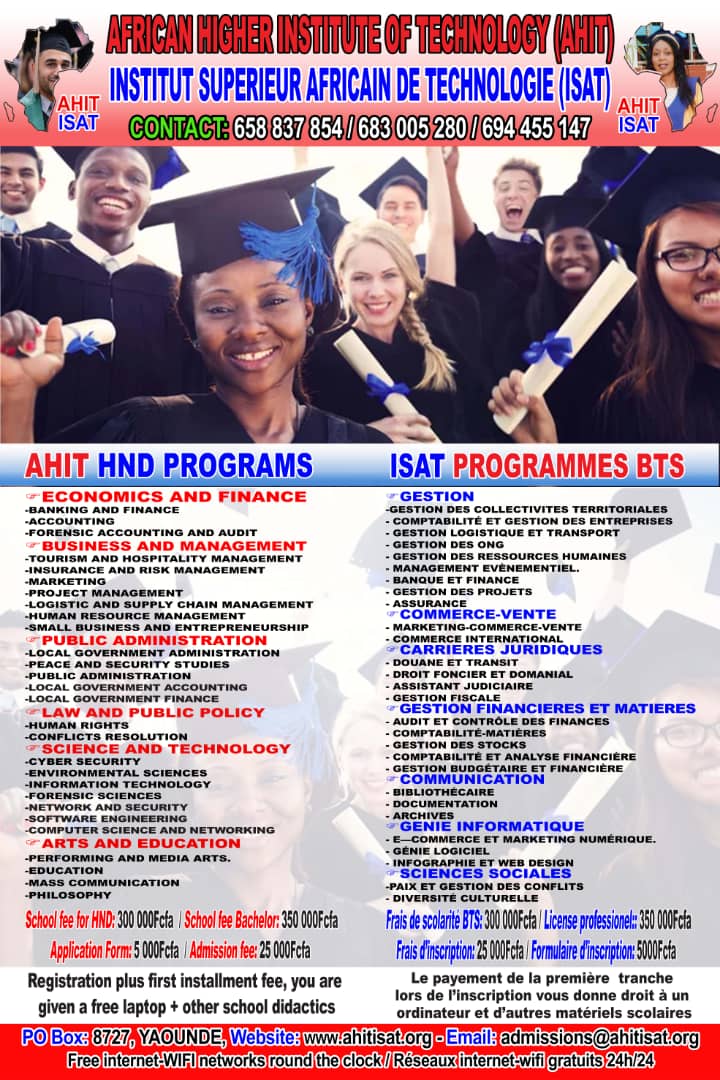 Africa Higher Institute of Technology AHIT Mendon Yaounde AHIT/ISAT