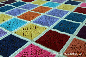 free crochet pattern, Victorian Lattice Square