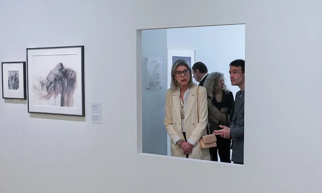 Princess Caroline of Monaco opened the exhibition Pasolini in Chiaroscuro at Villa Sauber. Princess Charlene