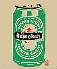 heineken-linocut-print