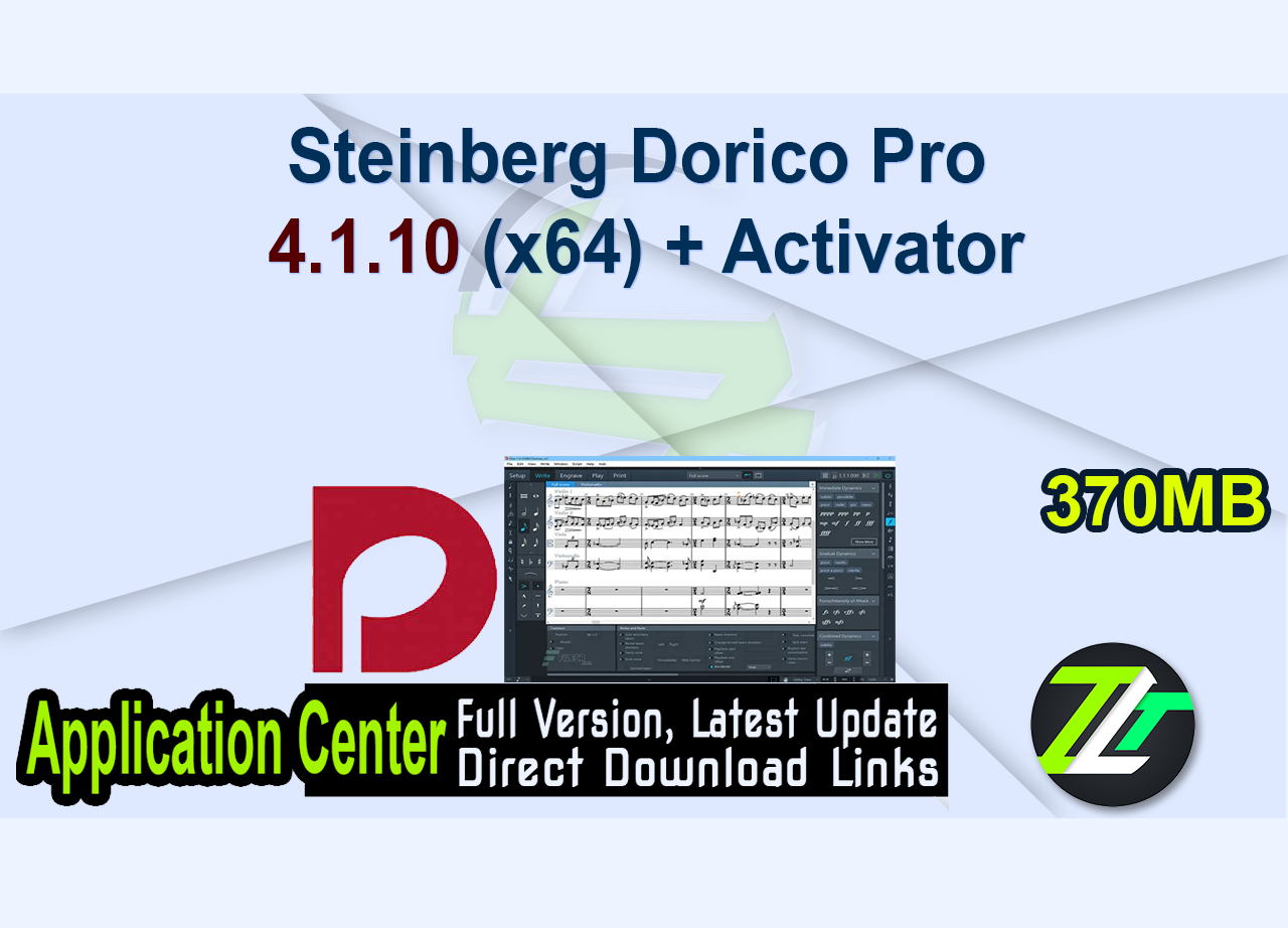 Steinberg Dorico Pro 4.1.10 (x64) + Activator