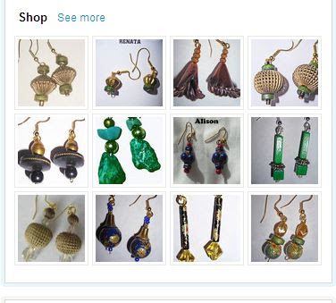 Bead Earrings in Etsy Shop Glorious Confusion