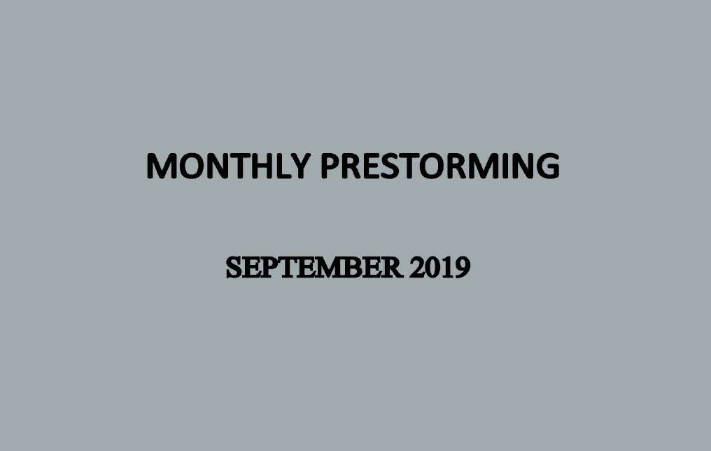 UPSC Monthly Prestorming - September 2019 for UPSC Prelims 2019