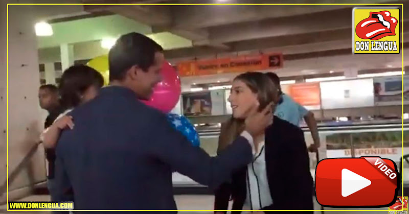 Juan Guaidó se reencontró con su mujer y su hija en Maiquetía tras 3 meses separados