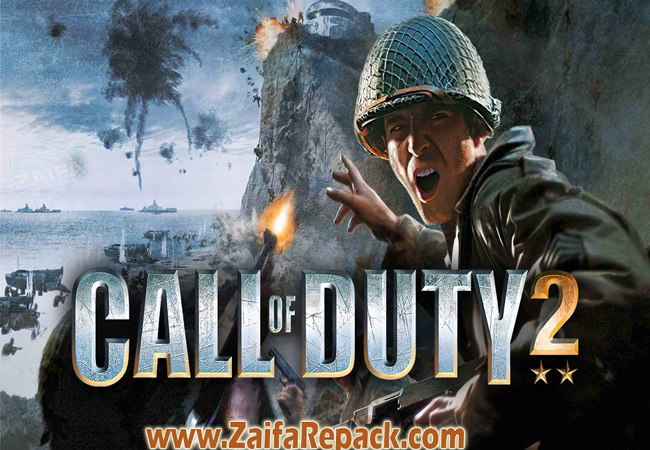 Call of Duty 2 Game Cover - WWII First Person Shooter