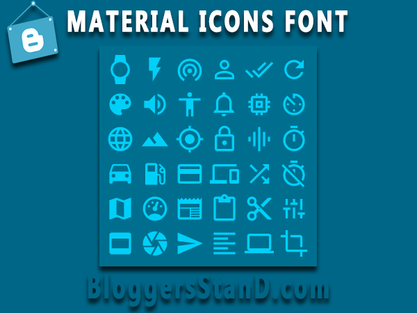 How To Add Material Design Fonts Icon In Blogger template