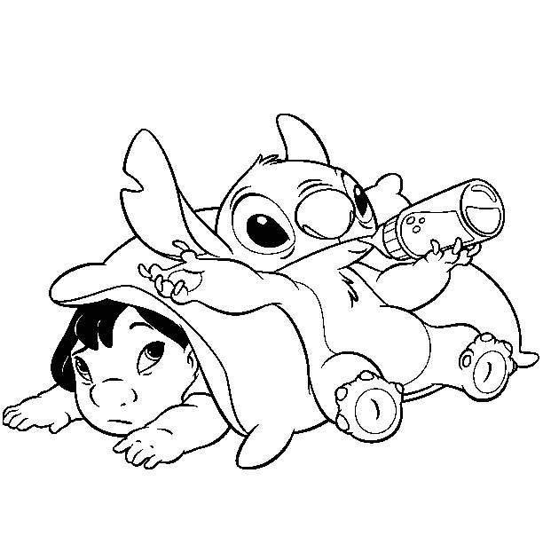 Download Disney Coloring Pages To Print: Lilo & Stitch Coloring Pages