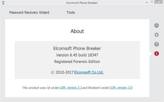 Elcomsoft Phone Breaker Tool