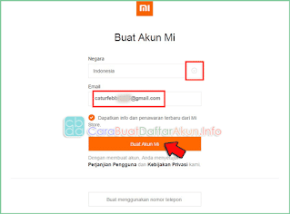 cara daftar akun xiaomi